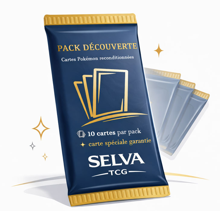 Pack découverte Selva TCG de 10 cartes Pokémon reconditionnées