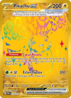 Pikachu ex · visuel de référence