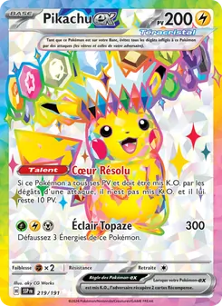 Pikachu ex · visuel de référence